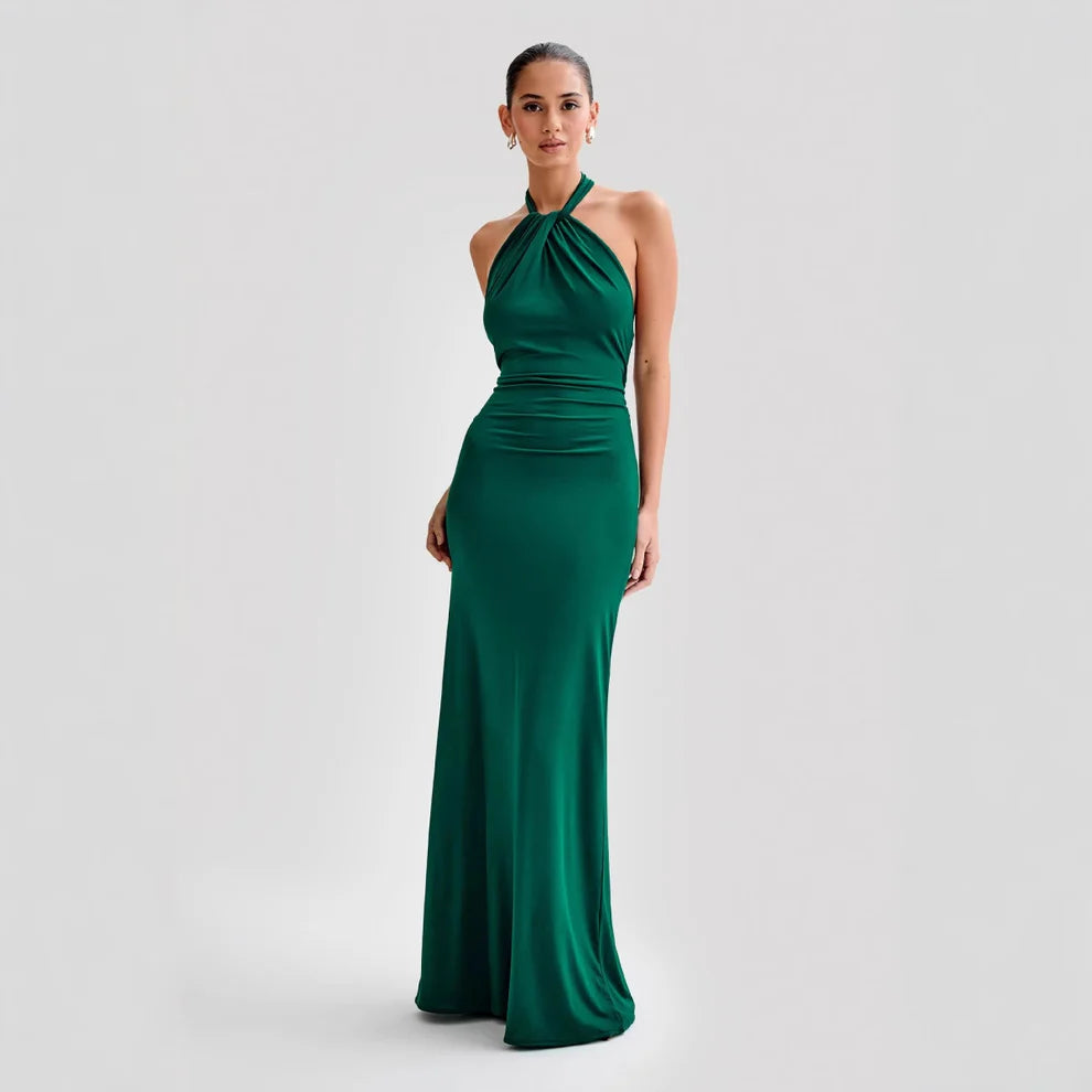 VALERIA - Vestido largo con escote halter